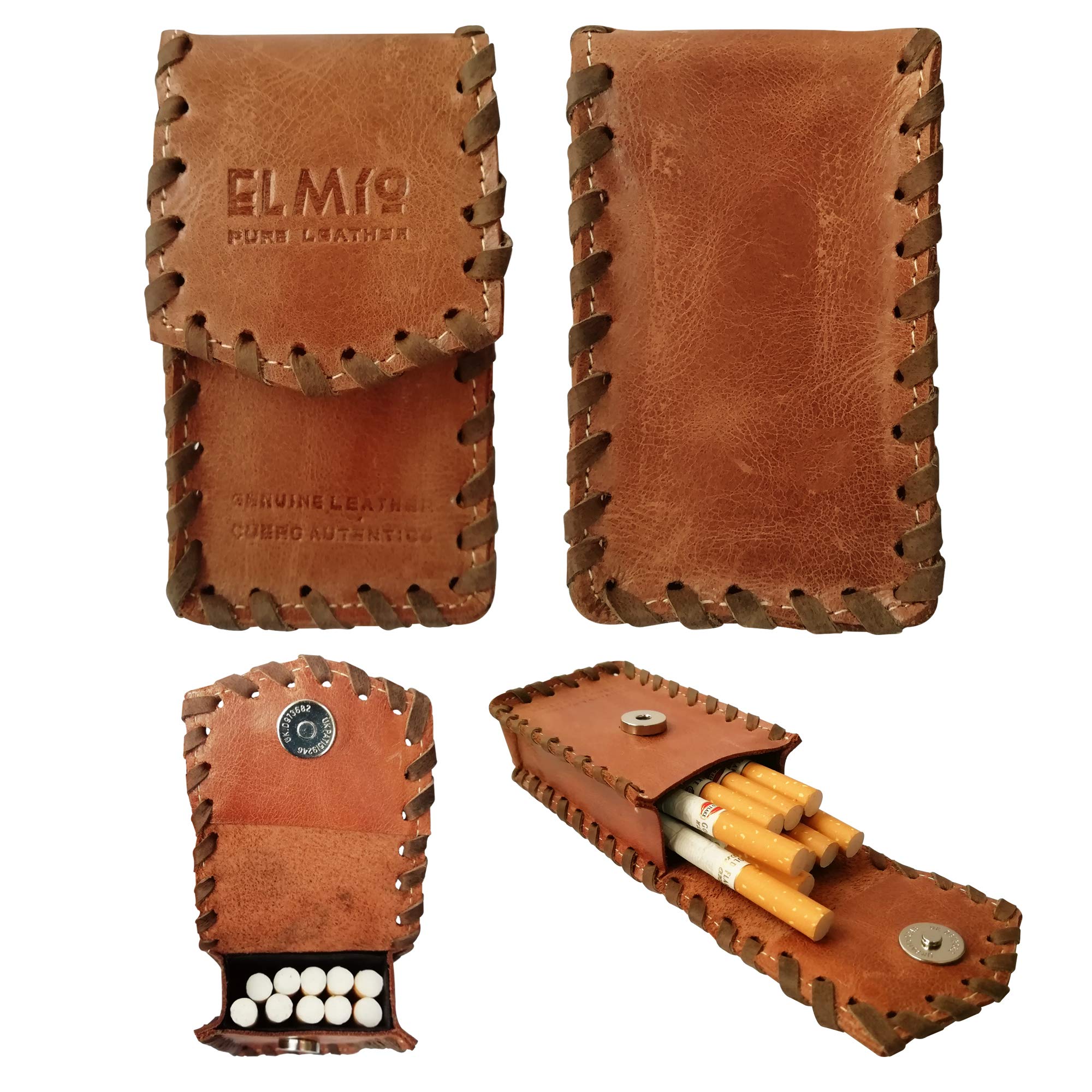 Buy EL Mio Pure Genuine Leather Vintage Tan Handmade Full Woven