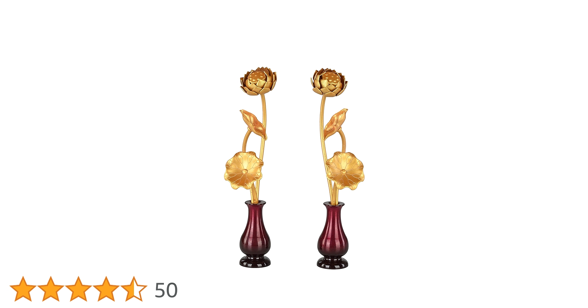 Amazon.co.jp: 都市工坊 高級金属製常花 1セット 花瓶 つき (溜