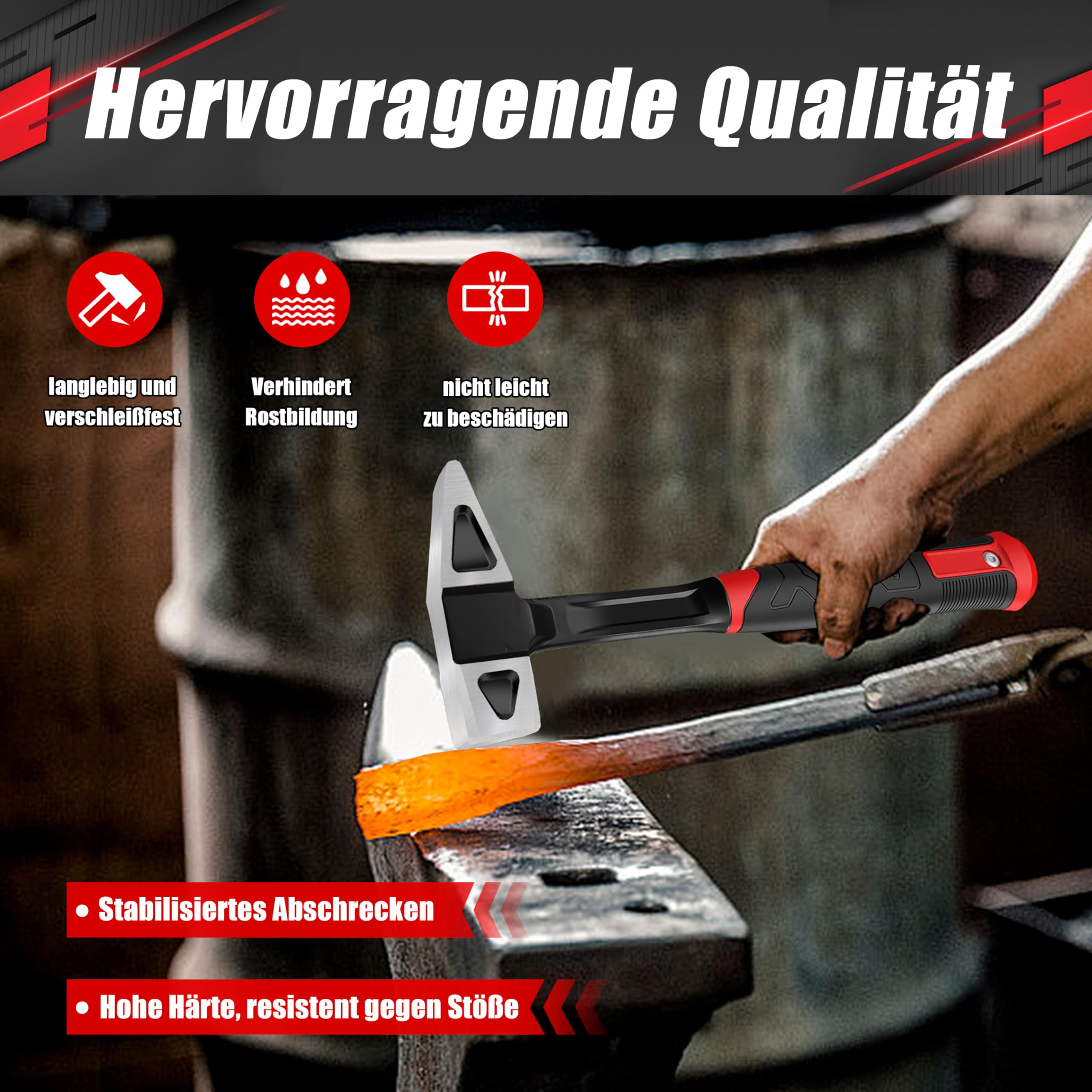 C&T 500 g Hammer Engineer's Hammer, Vibration Reduced, Special Steel - Image 4