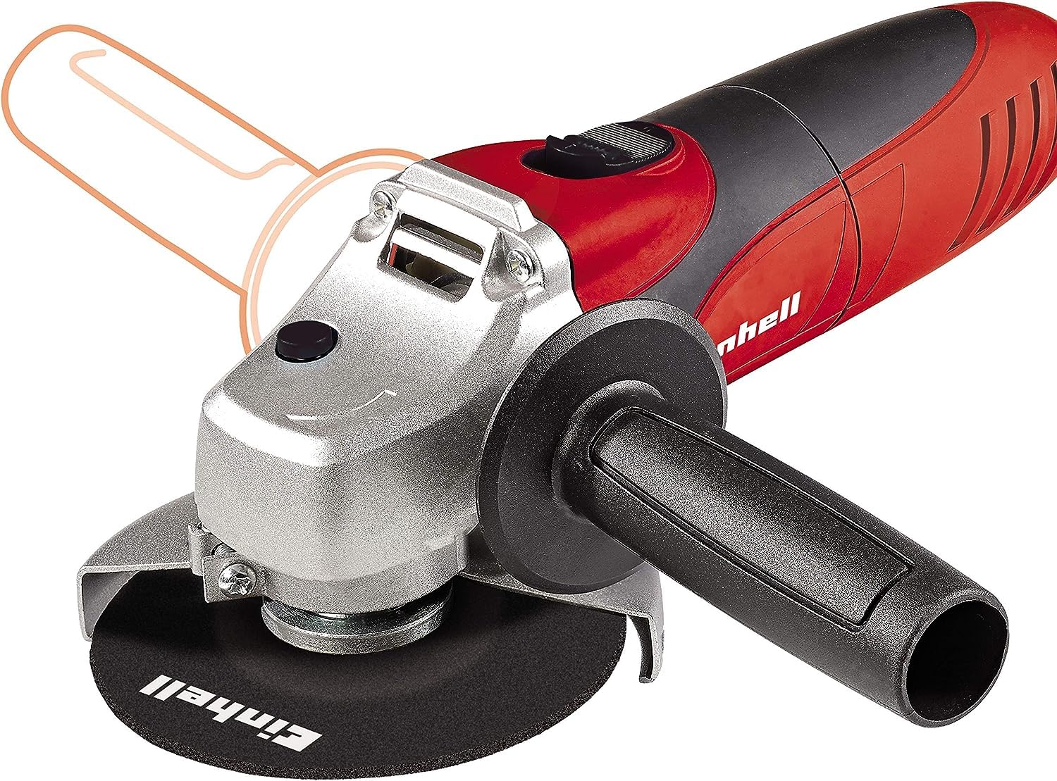 Einhell Smerigliatrice Angolare Tc-Ag 115/850, 500W, Protezione Disco, Rosso