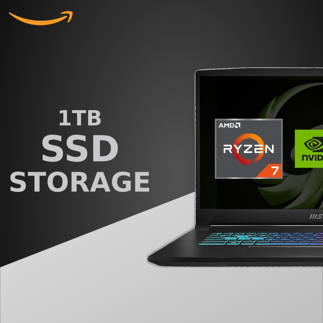 MSI Bravo 17 Gaming Laptop,AMD Ryzen 7 7735HS, 43CM FHD 144Hz