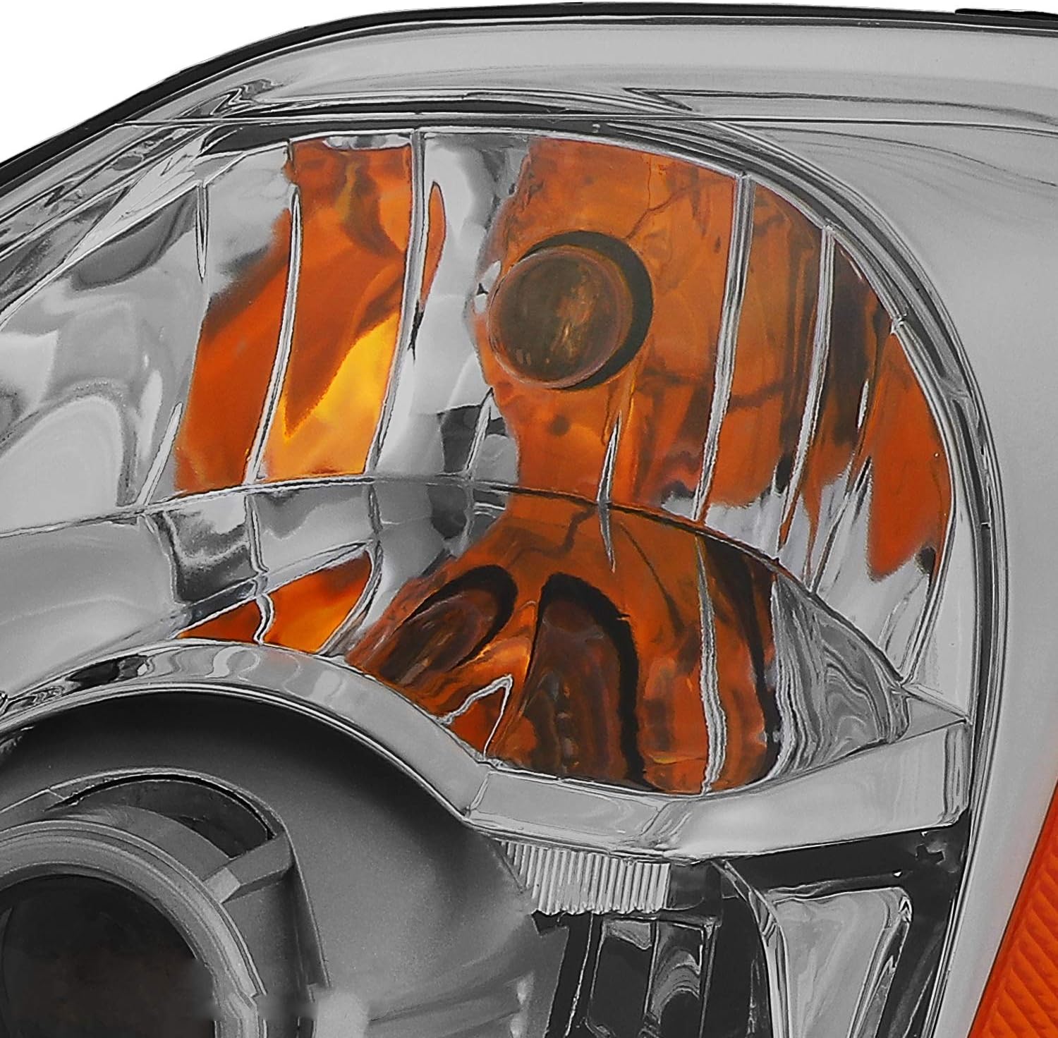 AKKON - For 2003-2005 Nissan 350Z OE Replacement Chrome Bezel (HID Xenon Type) Headlights Driver/Passenger Head Lamps Pair