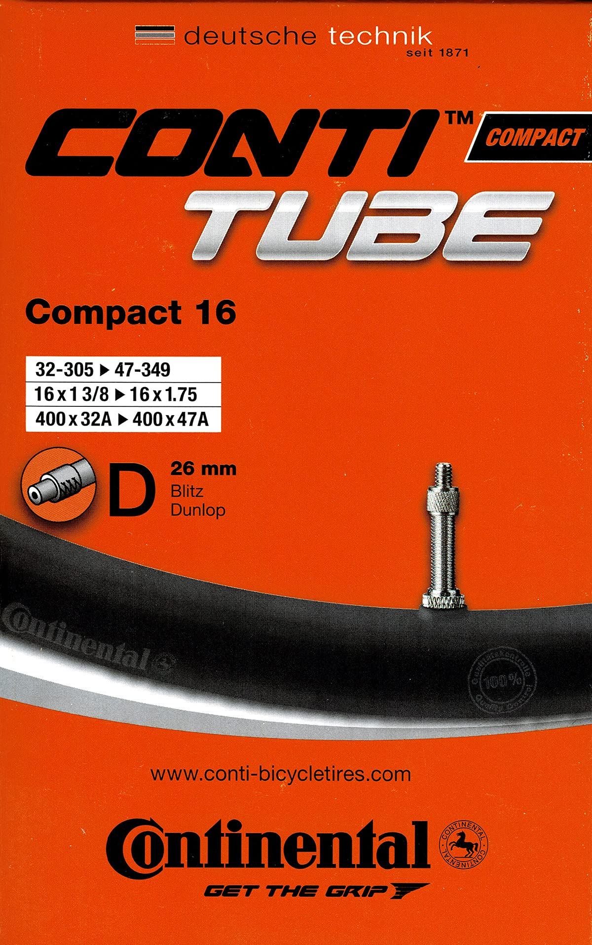 Continental Men's 01811110000 Bike Parts, Other, [32-305->47-349]