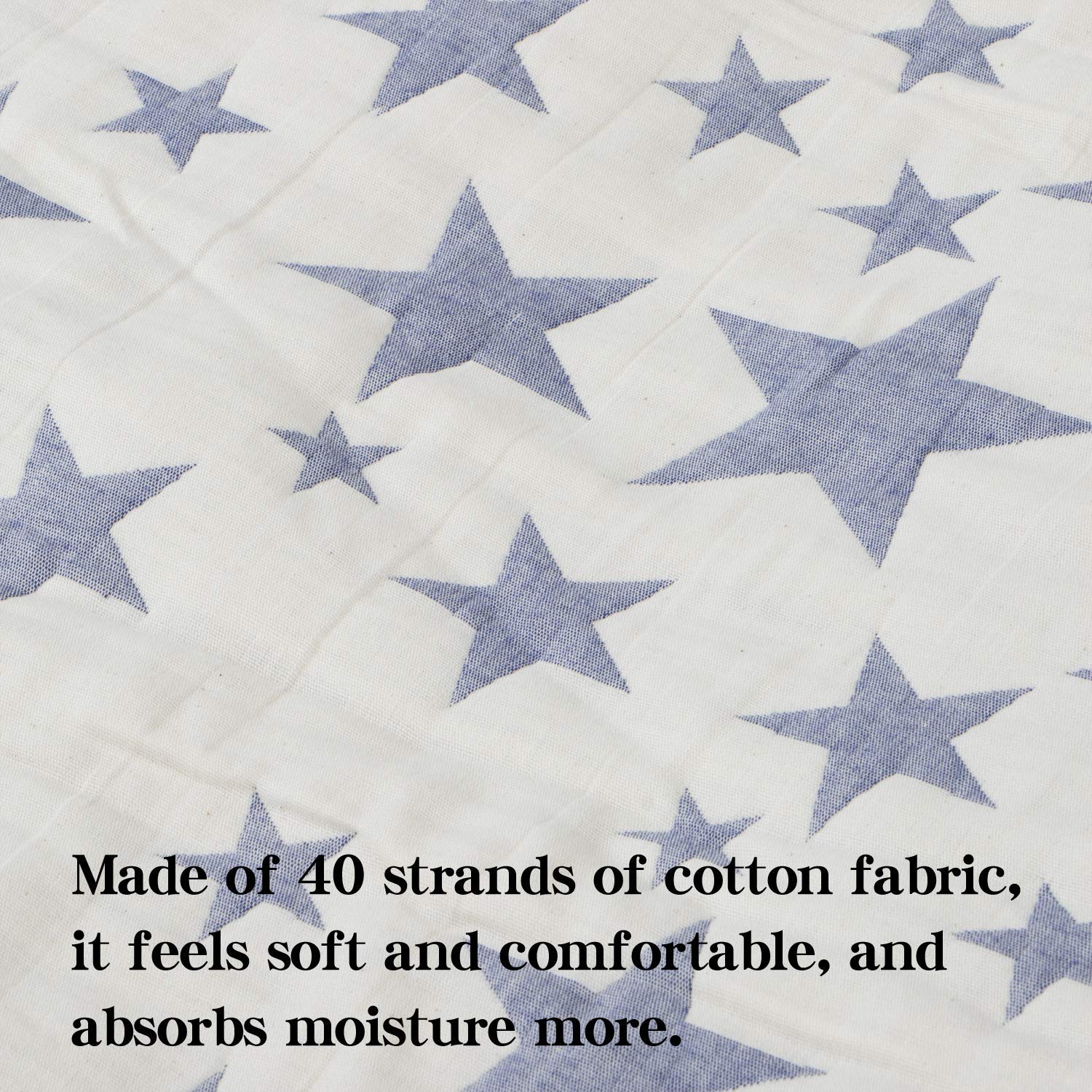 NTBAY 3 Layer Toddler Blanket, Muslin Cotton Jacquard Bed Blankets, Lightweight Thermal Baby Blanket, Super Soft and Warm Crib Blanket for All Seasons, Decoration Gift, 30"x 40", Blue : Baby