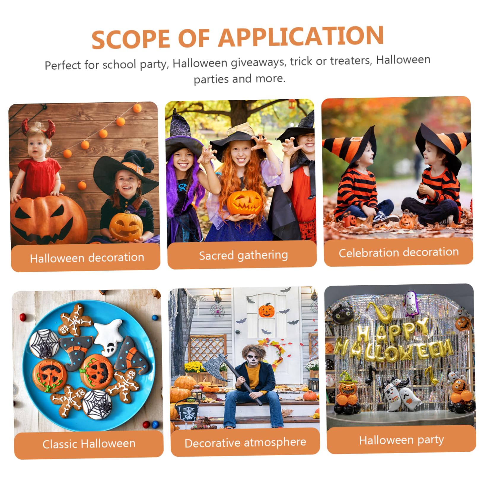 SOLUSTRE 200stücke Halloween Geschenktüten Baumwolle Praktische Zugverschlussbeutel Für Süßigkeiten Und Partybedarf Wiederverwendbar Und Vielseitig Einsetzbar Für Jahreszeiten