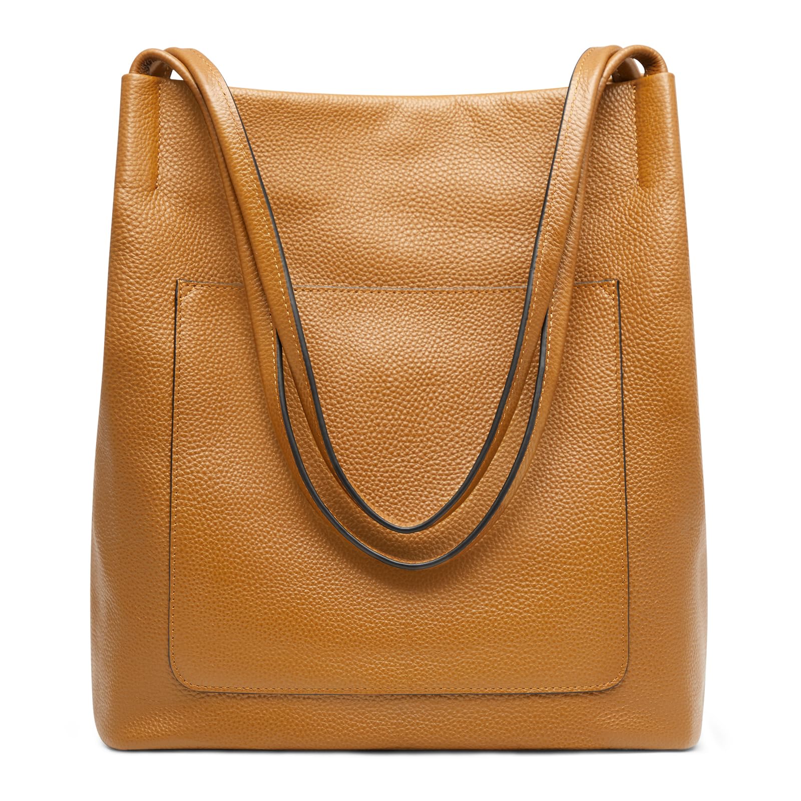 Kattee Schultertaschen aus Leder für Damen weiche Geldbörsen und Handtaschen mit Magnetischem Druckknopfverschluss Oben