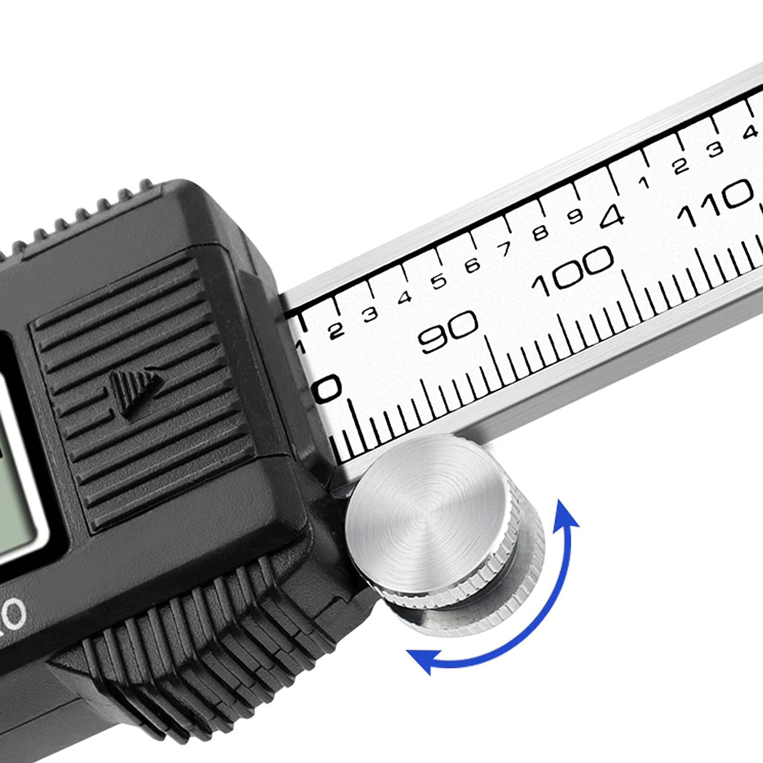 Retoo Cyfrowy suwmiarka ze stali nierdzewnej 150 mm przesuwne narzędzia pomiarowe, wodoodporny, pyłoszczelny, ochrona LCD, do użytku domowego i przemysłowego, pomiar