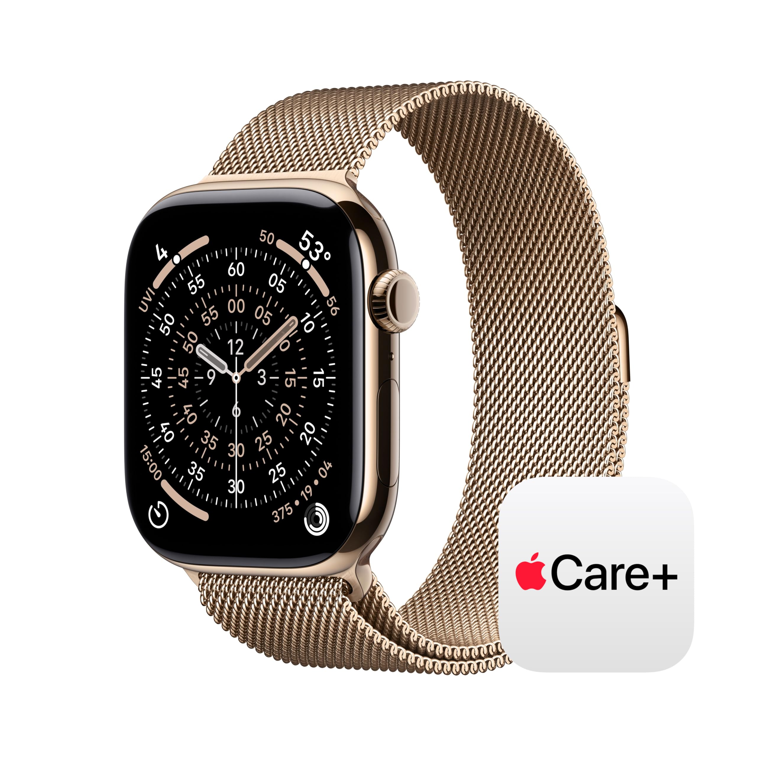 Apple Watch Series 11 GPS + Cellular 46mm Natural Titanium Case with Stone Gray Sport Band | Health Monitoring Smartwatch - main product image
