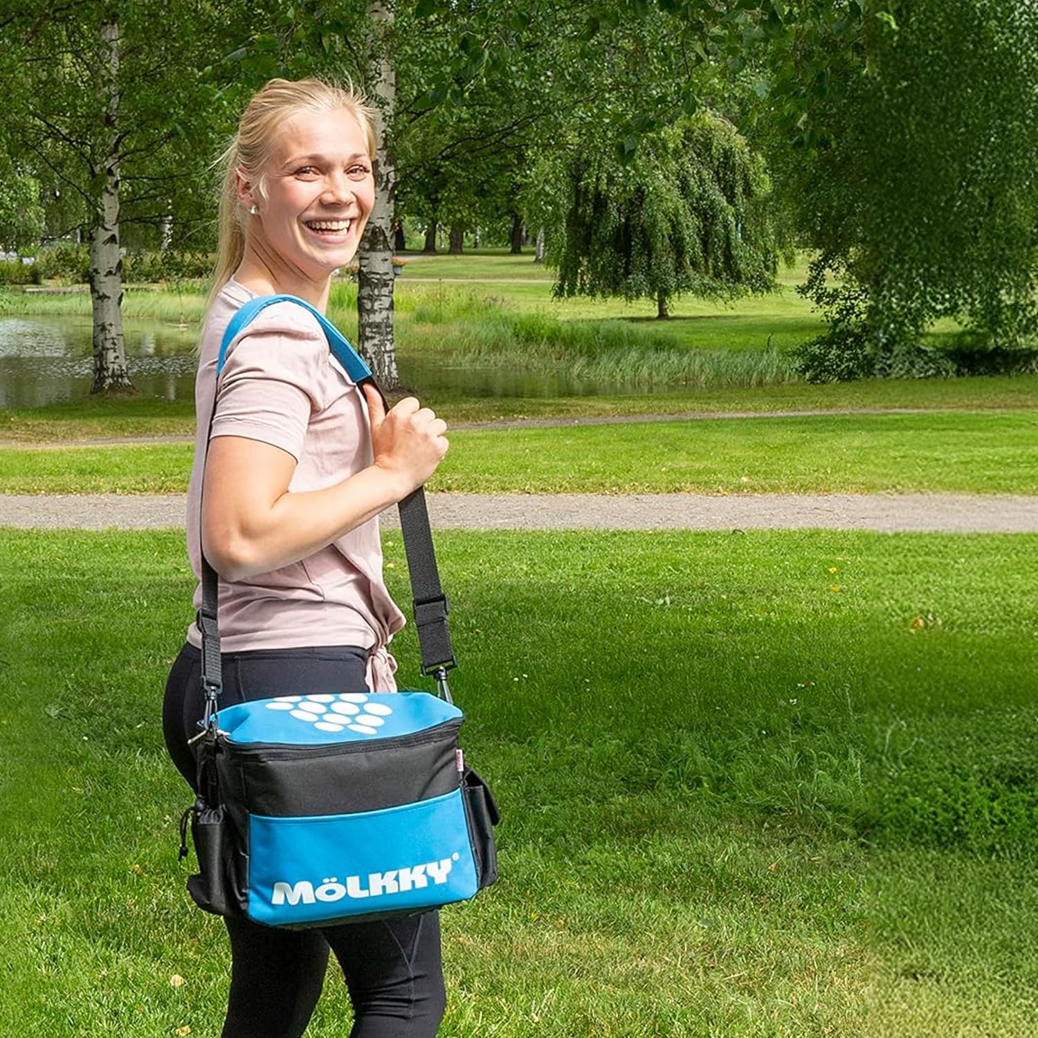 Mölkky Torba sportowa, drewno brzozowe, 12 kręgle, 1 patyk, podkładka wyników, Mölkkaari, turniejowe gry zewnętrzne, do ogrodu, czas wolny, gra dla rodziny i przyjaciół