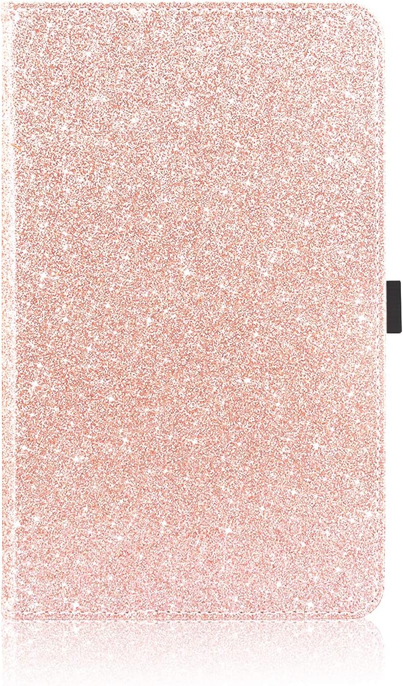 ACdream T-Mobile Alcatel Joy Tab 8/ Alcatel 3T 8 Tablet Case, Folio Premium PU Leather Cover Case for Alcatel Joy Tab 8/ Alcatel 3T 8 Tablet / Alcatel A30 8 Tablet, Rose Gold Glitter