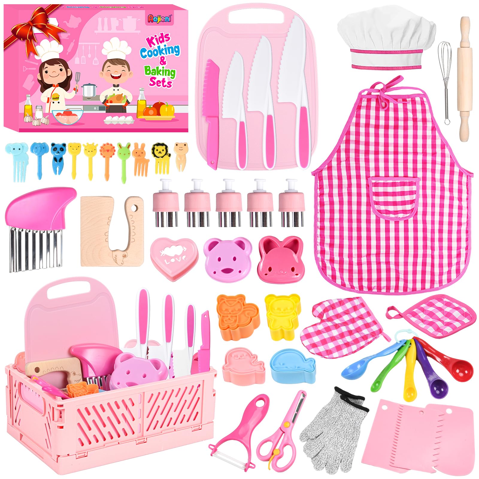 Aojieni 48PCS Kids Kitchen Set