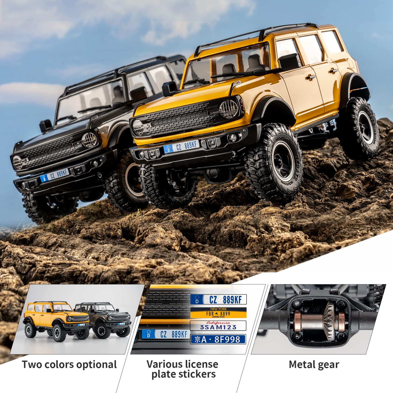 【希少】EAZRC BRONX 1/18 RTR オレンジ EAZYRC 1/18 Bronx RC Car RTR 4WD, 5km/h RC Truck Remote