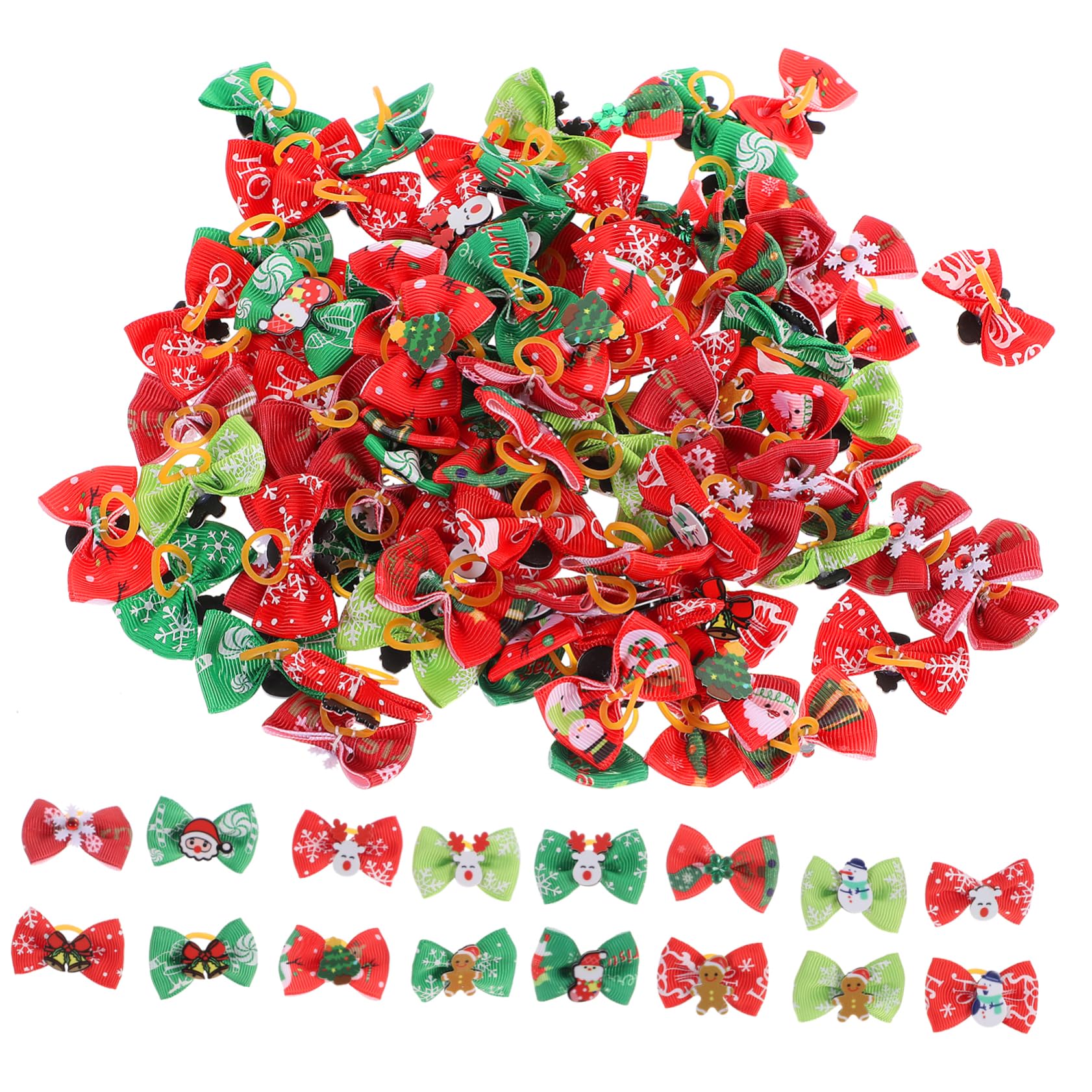 COLLBATH Fiocco Natale Cane 300 Pz Porta di Animali Domestici Fiocco di Cane Fiocchi di Cane di Natale Fascia per di Natale Corda per di Animali Domestici Fiocco di Natale per Cani