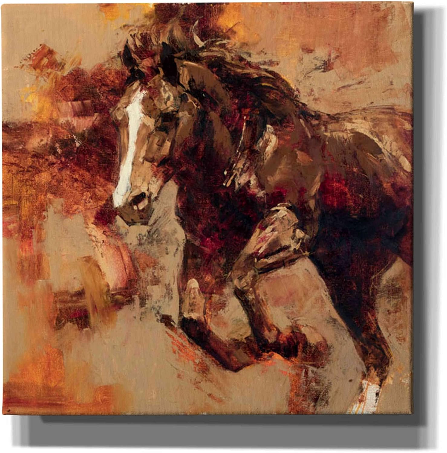 Epic Graffiti 'Earth, Wind, Fire' by Julie T. Canvas Wall Art, 18"x18"