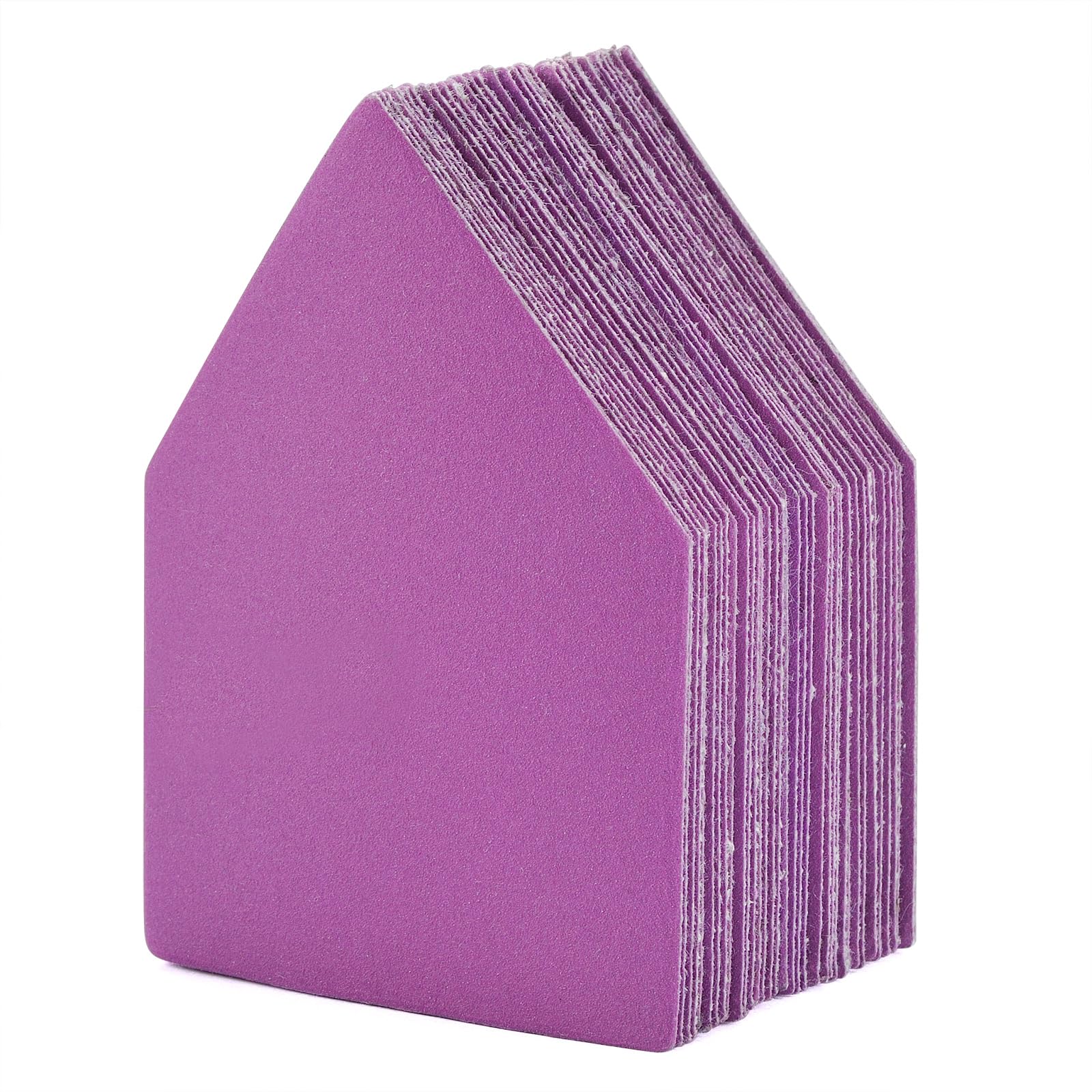 320 Grit Sandpaper 50PCS, 90mm x 65mm Triangle Sanding Sheets, Fits Milwaukee M12 Fuel Sander, Hook & Loop Detail Sander, White Fused Alumina Abrasive Sand Paper for Wood Finishing, Detail Sanding