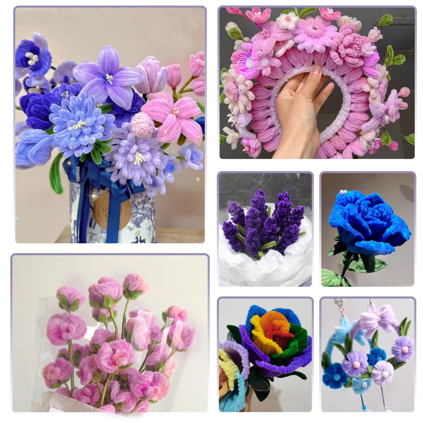 TOAOB 200 stuks Bloemenboeket Pijpenragers 4 Kleuren Tulpen