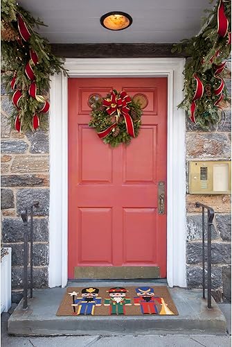 Miniatura 15 de Liora Manne - Alfombra de entrada para interior/exterior, 2 pies 6 pulgadas x 4 pies, Sandy & Bright 3 Perros Navidad,Casa de vacaciones,Perros de