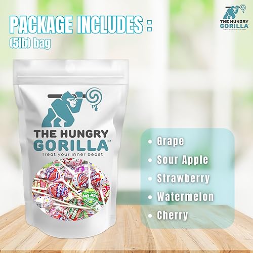 Miniatura 2 de Charms Blow Pops Surtido  Dulces a granel envueltos individualmente de cinco sabores  5 libras empaquetadas en bolsa resellable de pie por THE