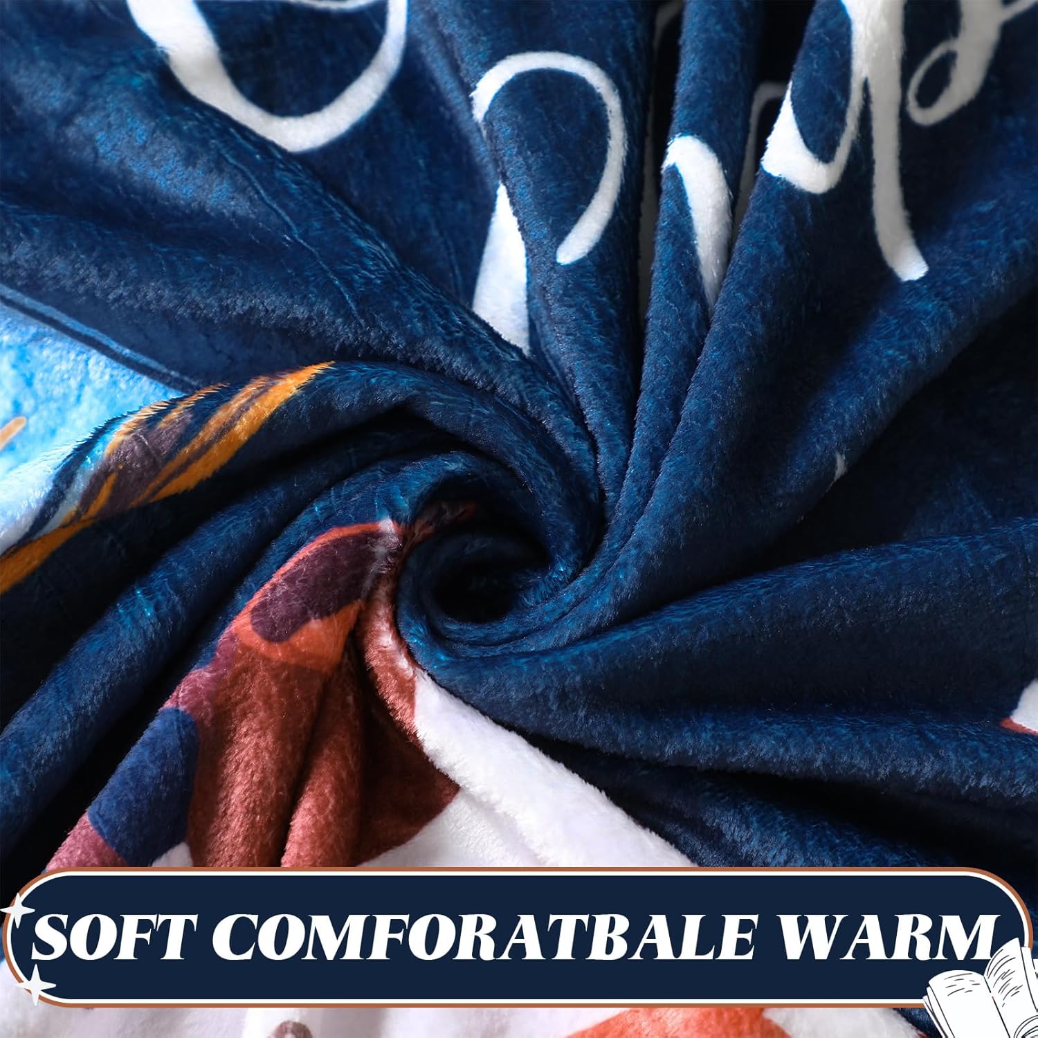 Breling Book Lovers Gifts 50 x 60 Inch Blanket Librarian Reading Throw Blanket Book Lover Club Gifts for Reading Bookish Librarian Birthday Gift - Image 5