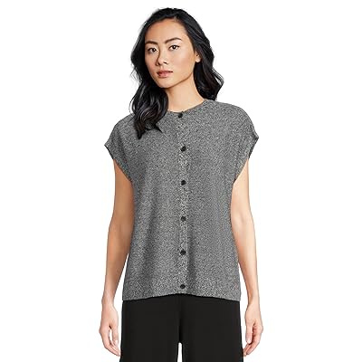 Eileen Fisher Organic Linen Cotton Crew Neck Vest Women