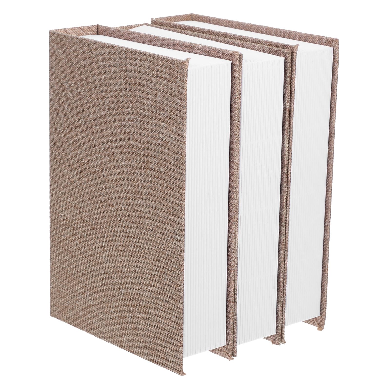 Boîtes à livres en faux lin pour décoration moderne et rangement de salon