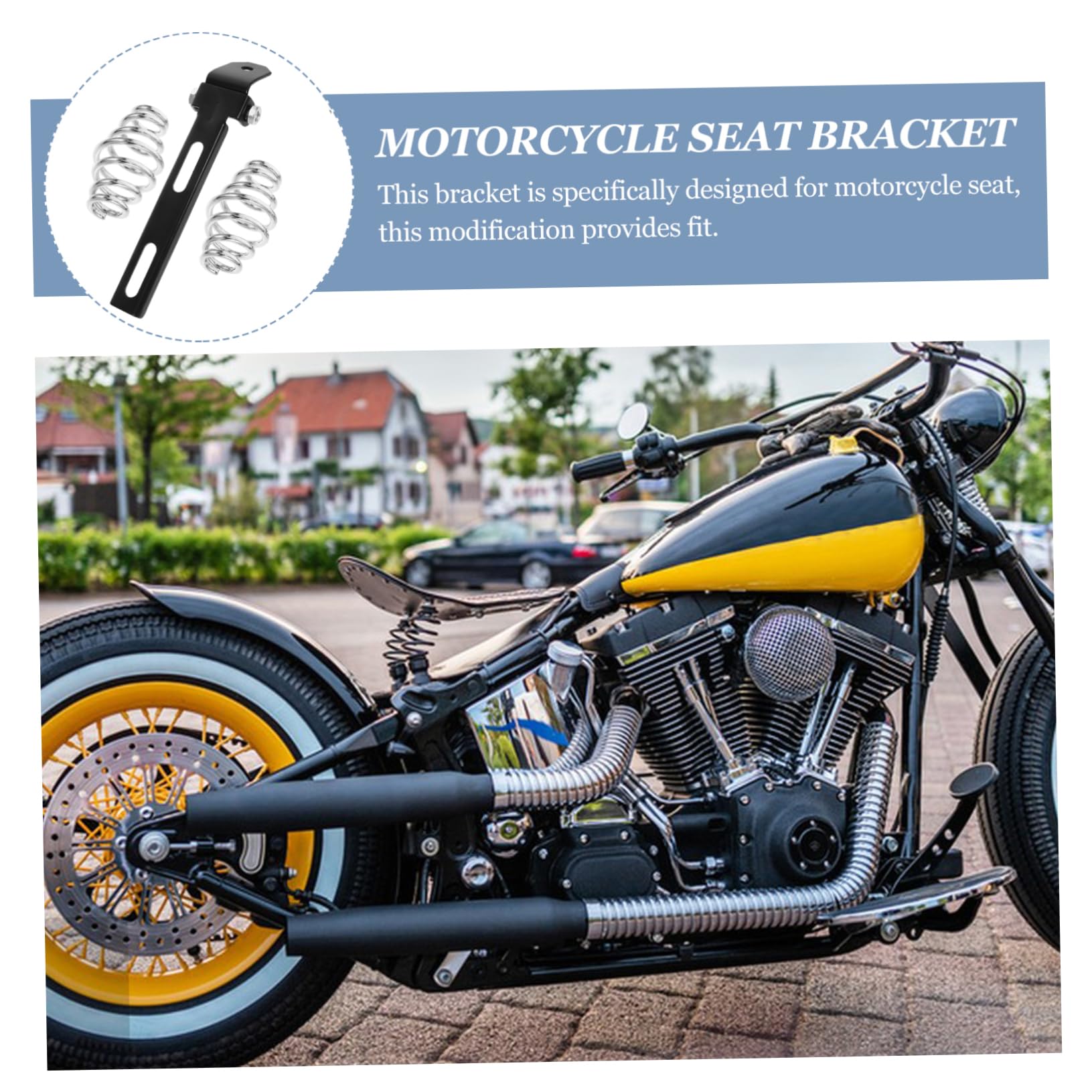 HOLIDYOYO 1 Set Motorbike Seat Springs Racing Accessories Motorcycle Seat Bracket Brackets Springs for Motorcycle Cyclists Seat Springs Motorcycle Parts Iron Black