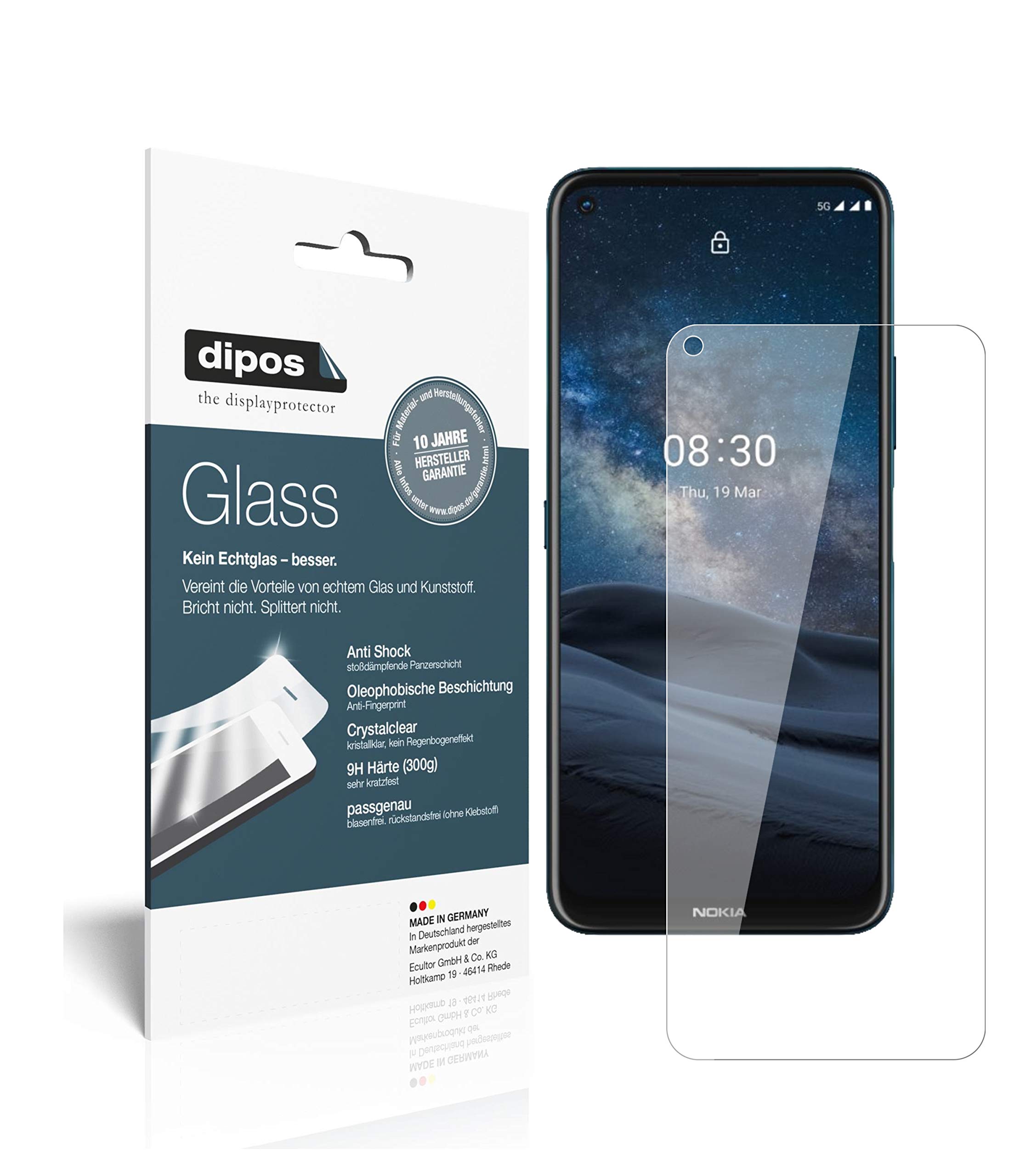 dipos I 2X Pellicola Protettiva Compatibile con Nokia 8.3 Protezione