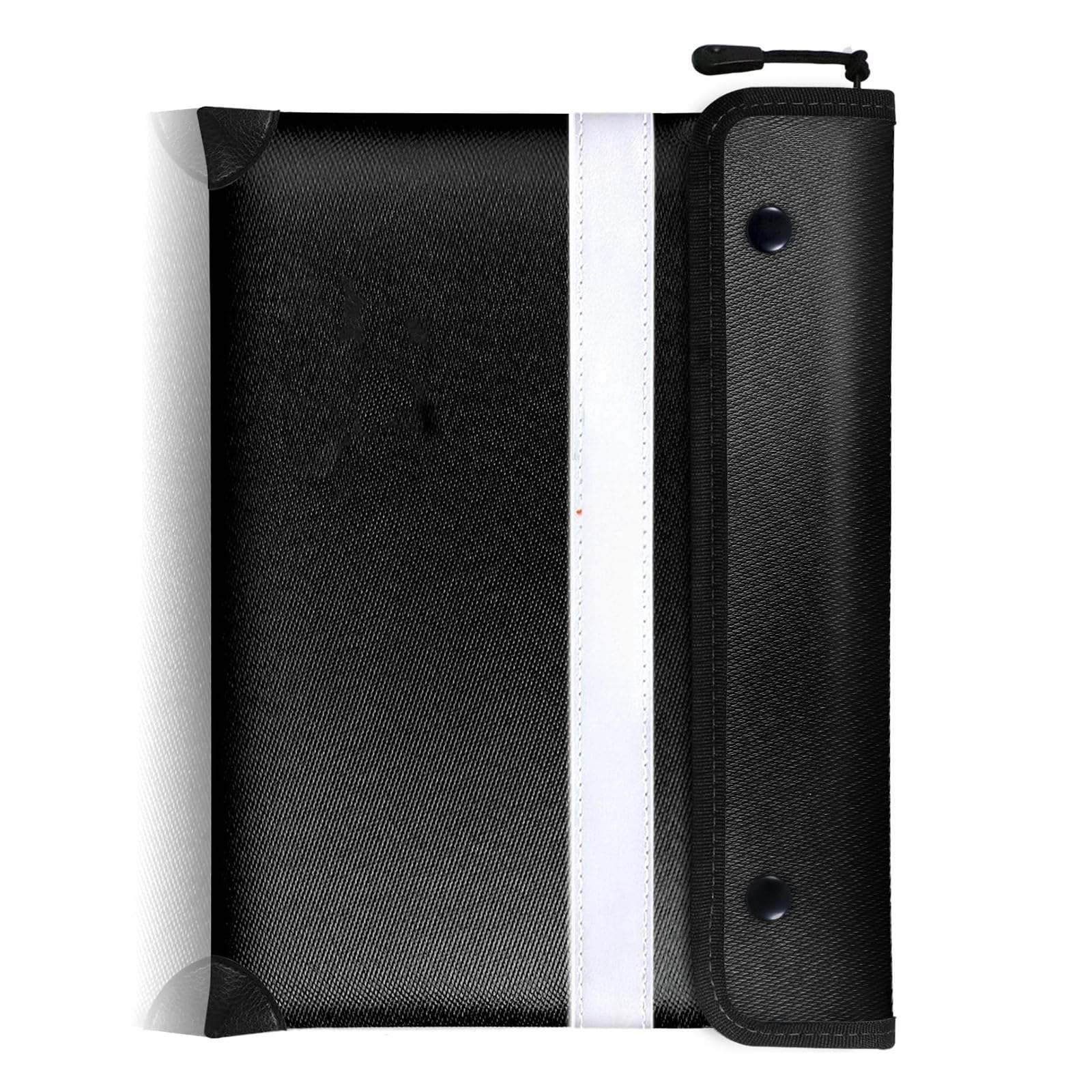 Kalttoy Black Resistant Bag 5200°F Resistant Document Bag For Valuables Jewelry Heat Insulated Storage Organizers Money Safe