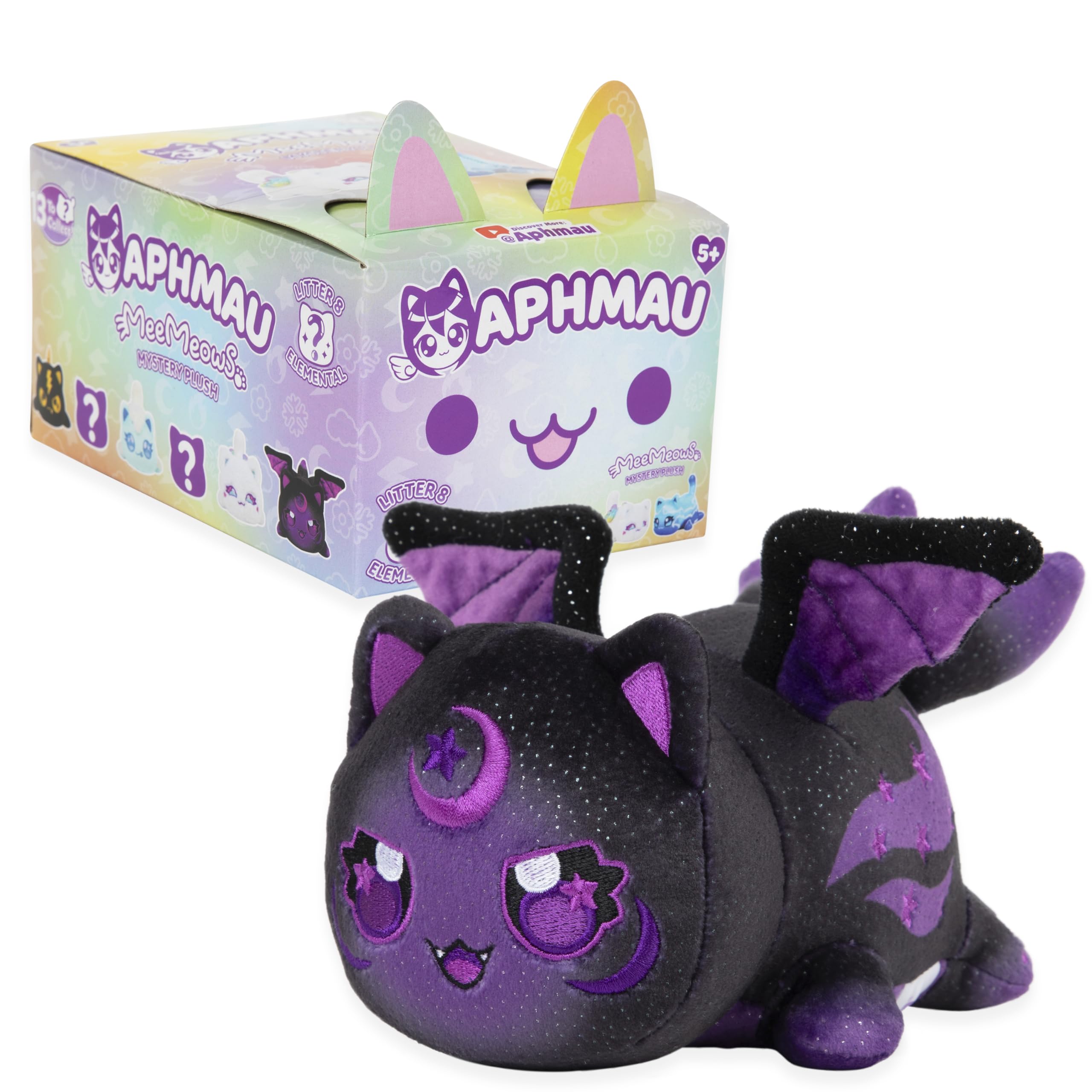 Aphmau MeeMeow Mystery Plush 15.2 cm – seria 8, kanał gier YouTube Minecraft, Blind Box, 1 z 8 możliwych, zabawny element MeeMeows inspirowany Minecraftem, oficjalny produkt
