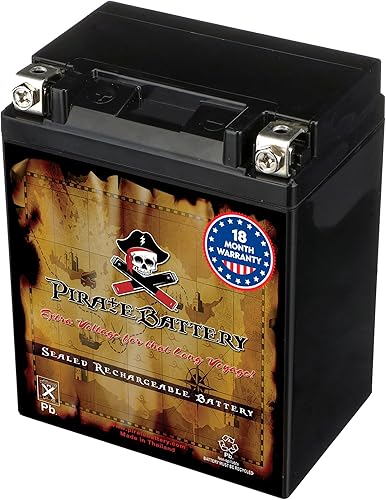 Miniatura 13 de Pirate Battery YTX7A-BS 12V 90 CCA AGM - Batería de 6 Ah sin mantenimiento para ATV, scooter, motocross, ciclomotor, terminal de tuerca y perno T3