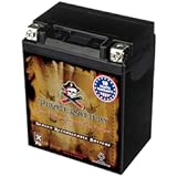 Pirate Battery YB14A-A2 12V 190 CCA Conventional – 14 Ah Battery for ATV&comma; Motorcycle&comma; Snowmobile&comma; Jet Ski – T3 Nut & Bolt Terminal – Fits Polaris Sportsman 90&comma; Kawasaki KLX110