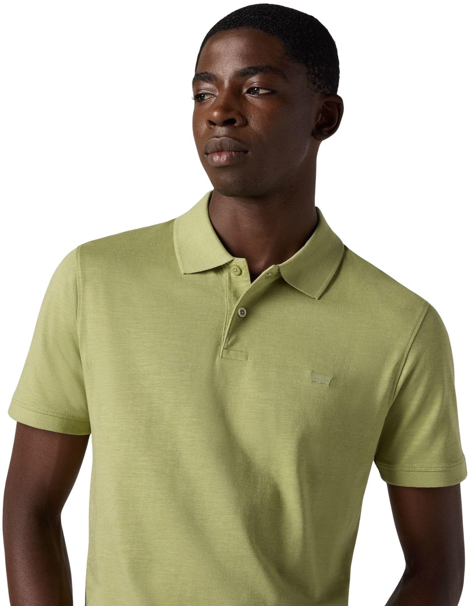 Levi's Uomo Maglietta Polo a Maniche Corte Housemark Parzialmente Elasticizzata, Slim Fit, Verde (Sage), L