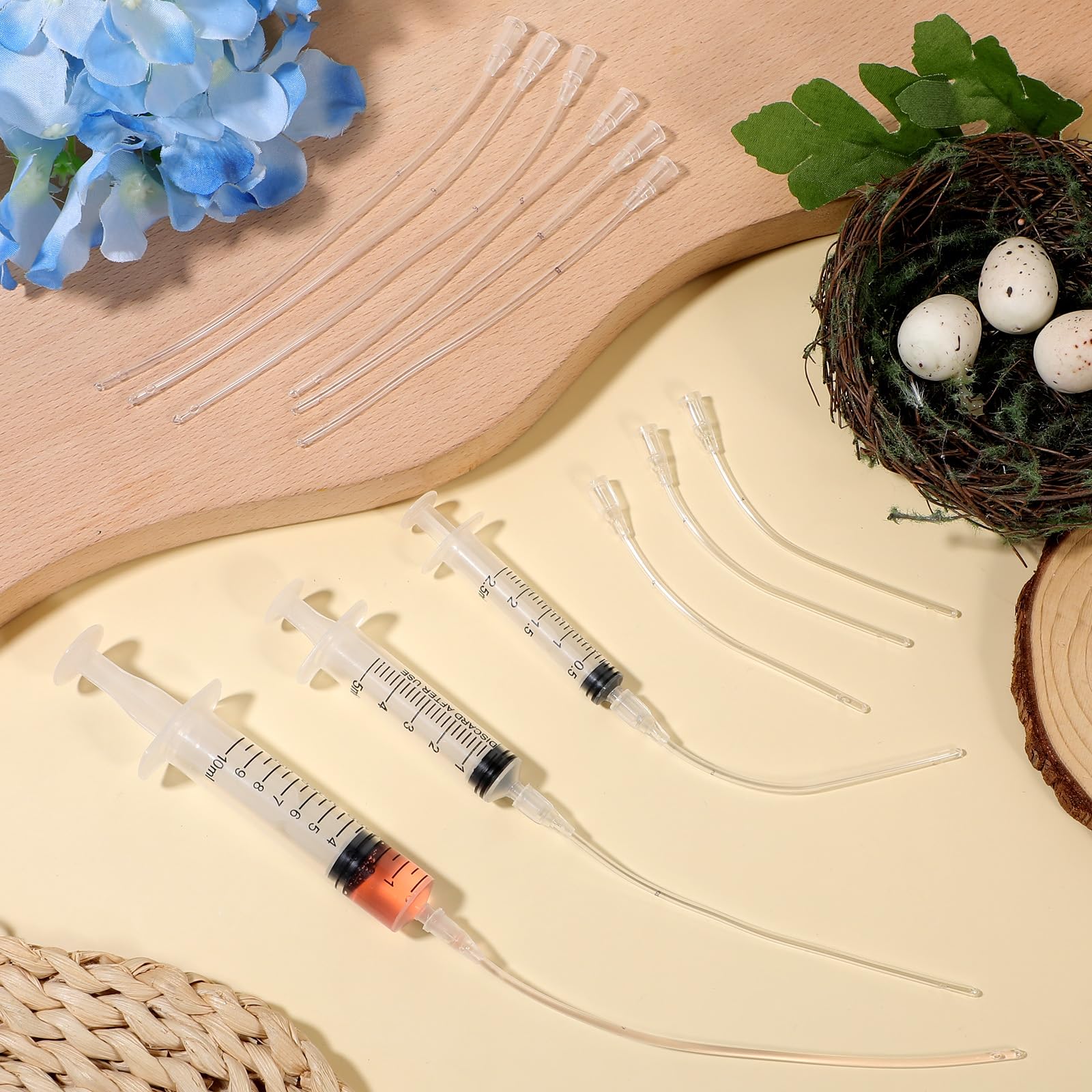 15 tubi per l'alimentazione degli uccelli giovani, siringa da 10 ml con tubo per uccelli, accessori per la siringa per piccioni, alimentatori, mangimi, latte, acqua, sonda nutrizionale, per uccelli e