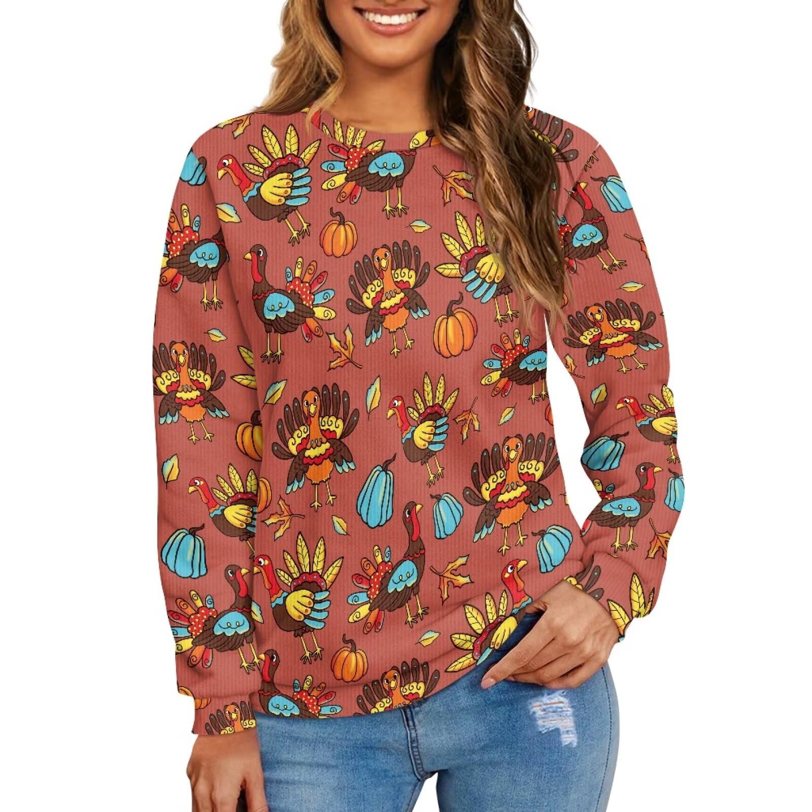 Sweaters for Women Oversized Knit Pullover Top Crewneck Long Sleeve Sweatshirt Cute Soft Fall Winter Outfits
