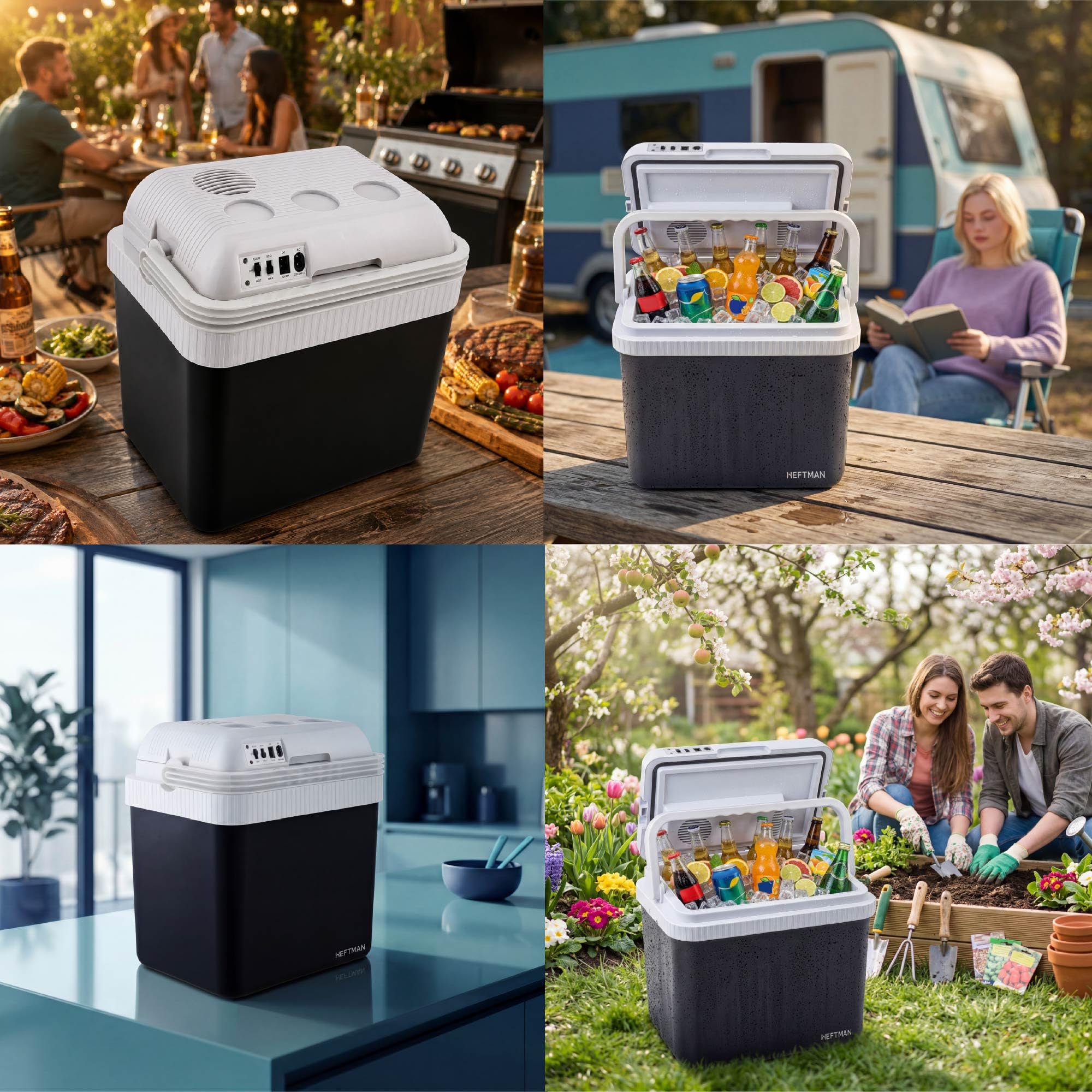 HEFTMAN Glaciere Electrique 24L - Glaciere Electrique Voiture 12V 240V