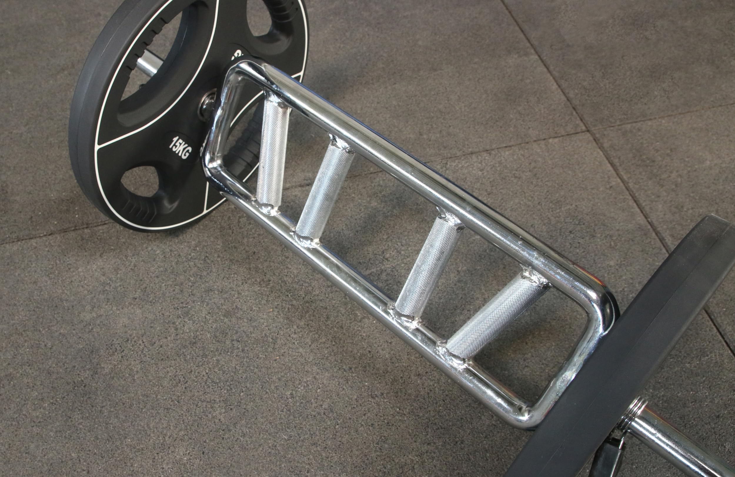 Rahmenhantel I Trizepstrainer I Bizepstrainer I Bizepbomber I Hammer-Curls I 30mm I bis 200kg I 86cm I 2 Federverschlüsse I verchromt I Kreuzrändelung I Bizeps Trizeps Stange