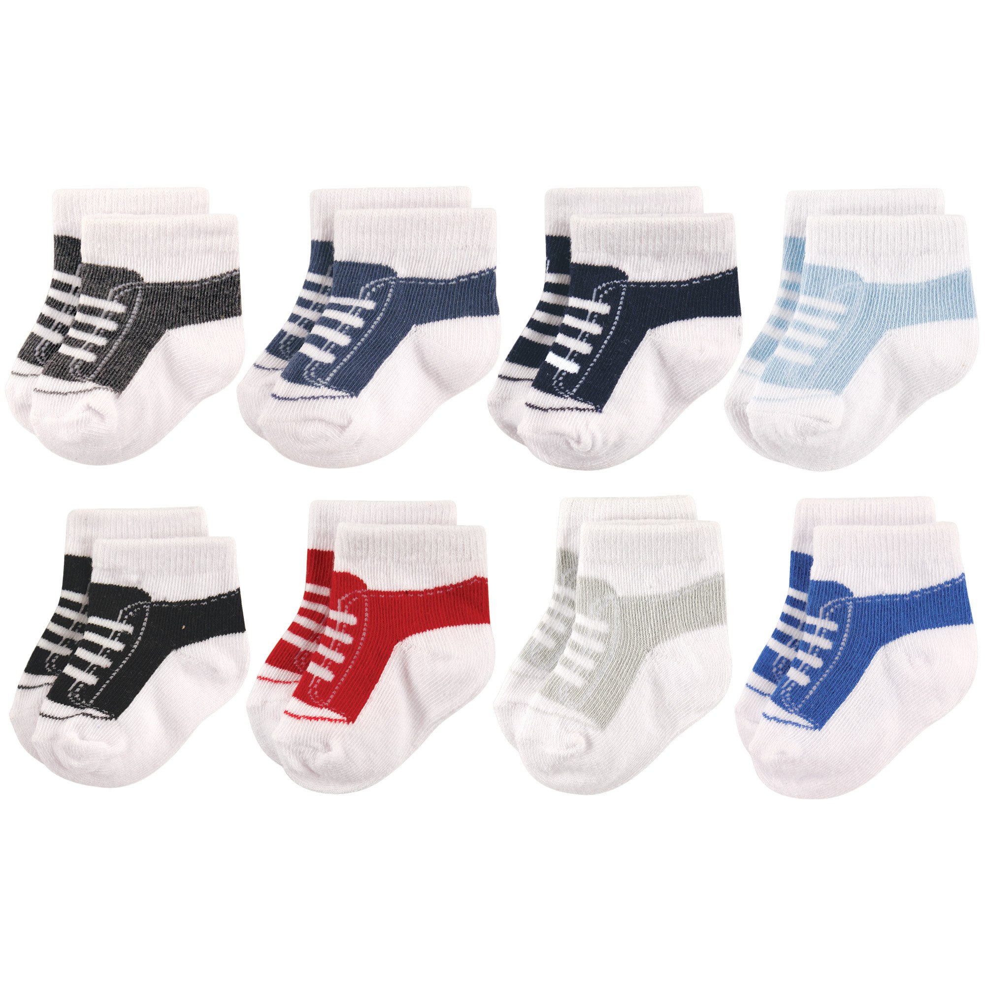 Hudson Baby Baby 8-pack Cotton Rich Newborn and Terry Socks
