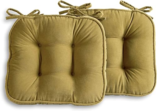 Miniatura 7 de South Pine Porch Hampton - Cojín para asiento de interior (juego de 2), color escarlata, 2 unidades