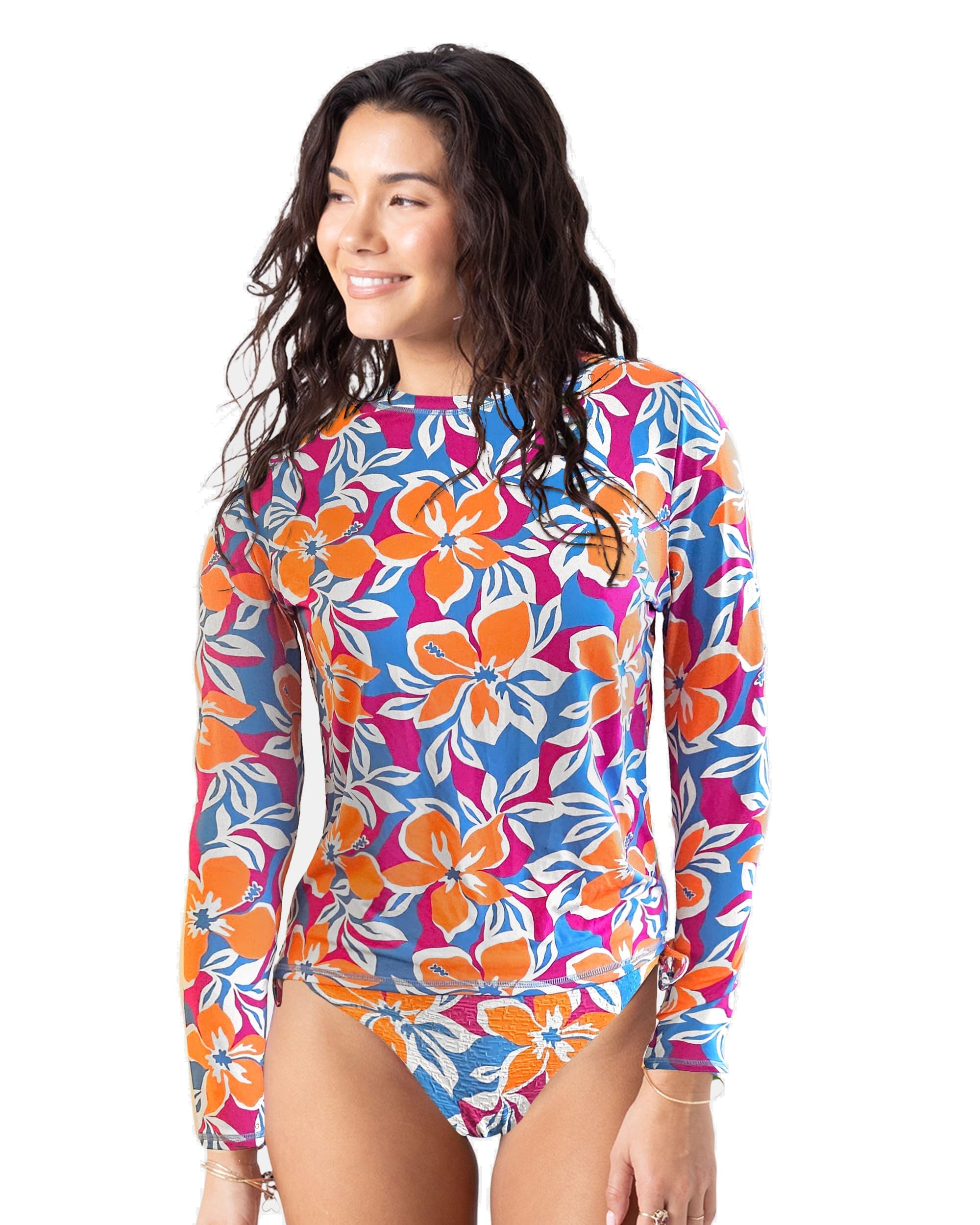 Roxy Damen Long Sleeve Rashguard – UPF 50+ Sun Protection, Swim, Surf, Beach Volley, Yoga, Quick-Dry Swim Shirt Rash-Guard-Shirt