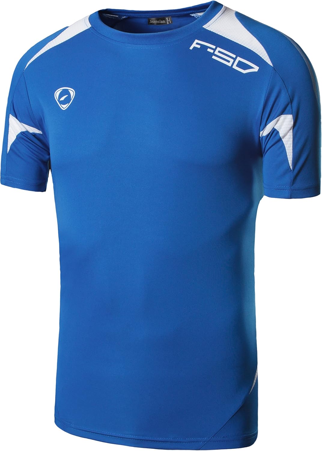 jeansian Men's Sport Quick Dry Short Sleeves T-Shirt Tees Tops LSL3209 Blue L - Image 2
