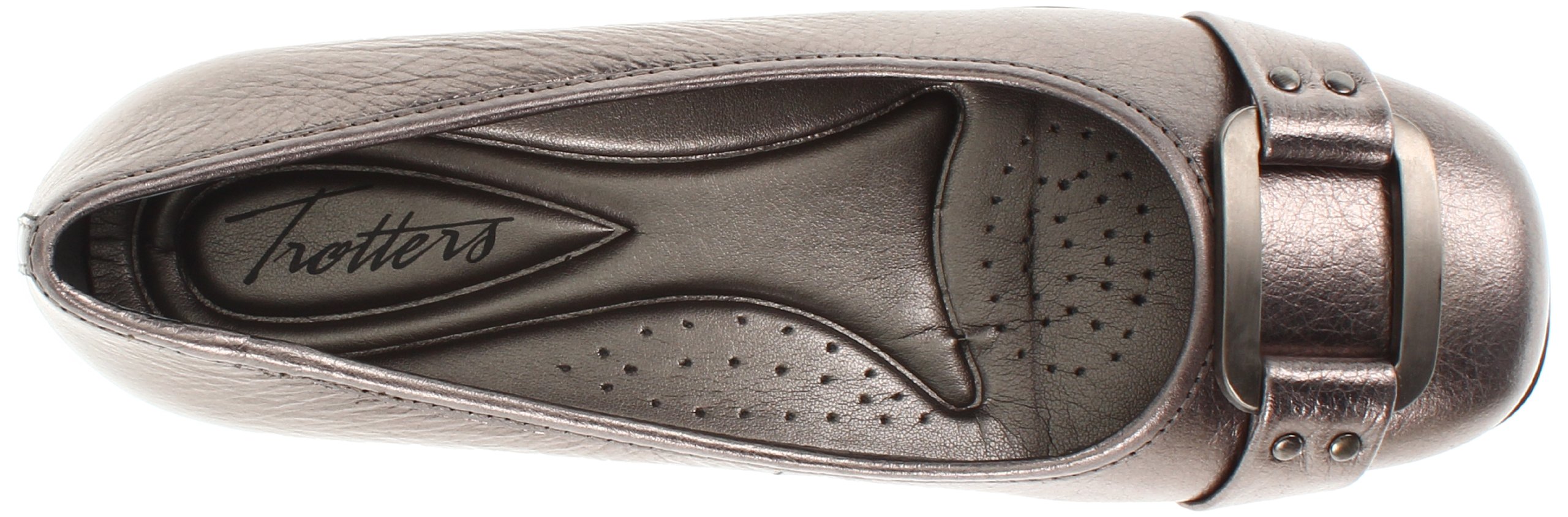Trotters Mujer Sizzle Flat, Estaño metálico, 41 EU X-Ancho