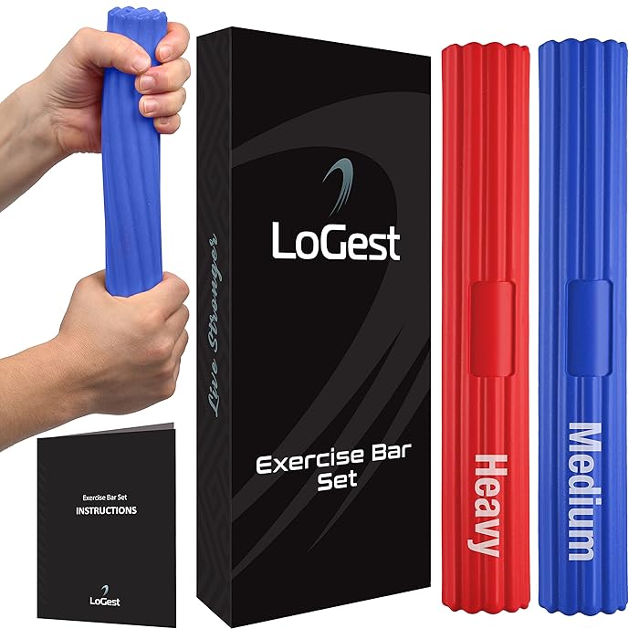 Buy Logest 2 Pack Twist Hand Exerciser Bars Flexible Bar Arm