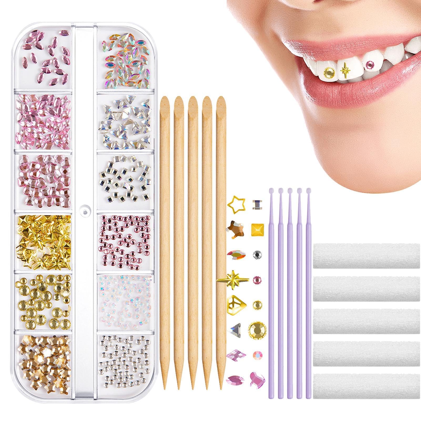 Amazon.co.jp: Ruzimiv 歯のクリスタルキット、歯の宝石セット