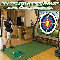 Vista 2 de TOY Life Chipping - Tapetes de práctica de golf, juego de golf, tapete de entrenamiento para interiores y exteriores, para adultos, familia, niños