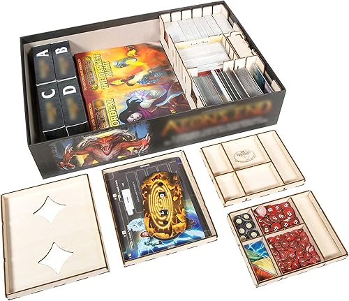 The Broken Token Organizador de juegos - Aeon's End: Legacy - Organizador de juegos compatible, caja de almacenamiento de madera para juegos de mesa