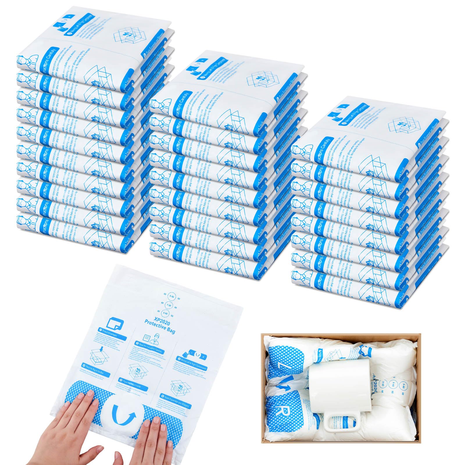 Pangda 32 Stück 25,4 x 30,5 cm expandierende Schaumstoffverpackung für PC und unregelmäßig geformte Gegenstände, stoßfester, erweiterbarer Verpackungsschaum, schützendes Computer-Versandmaterial für