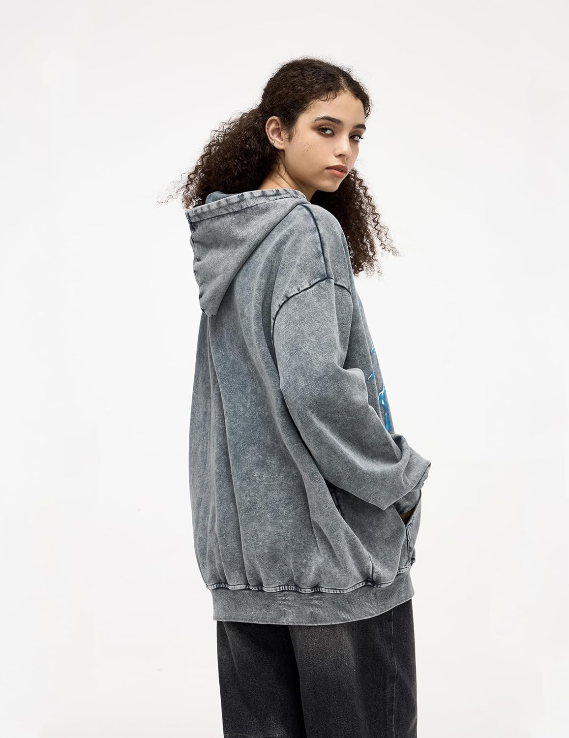 Aelfric Eden Mens Lightning Graphic Hoodies Print Oversized Unisex Streetwear Vintage Hoodie Y2k Sweatshirt Pocket Pullover - Image 5