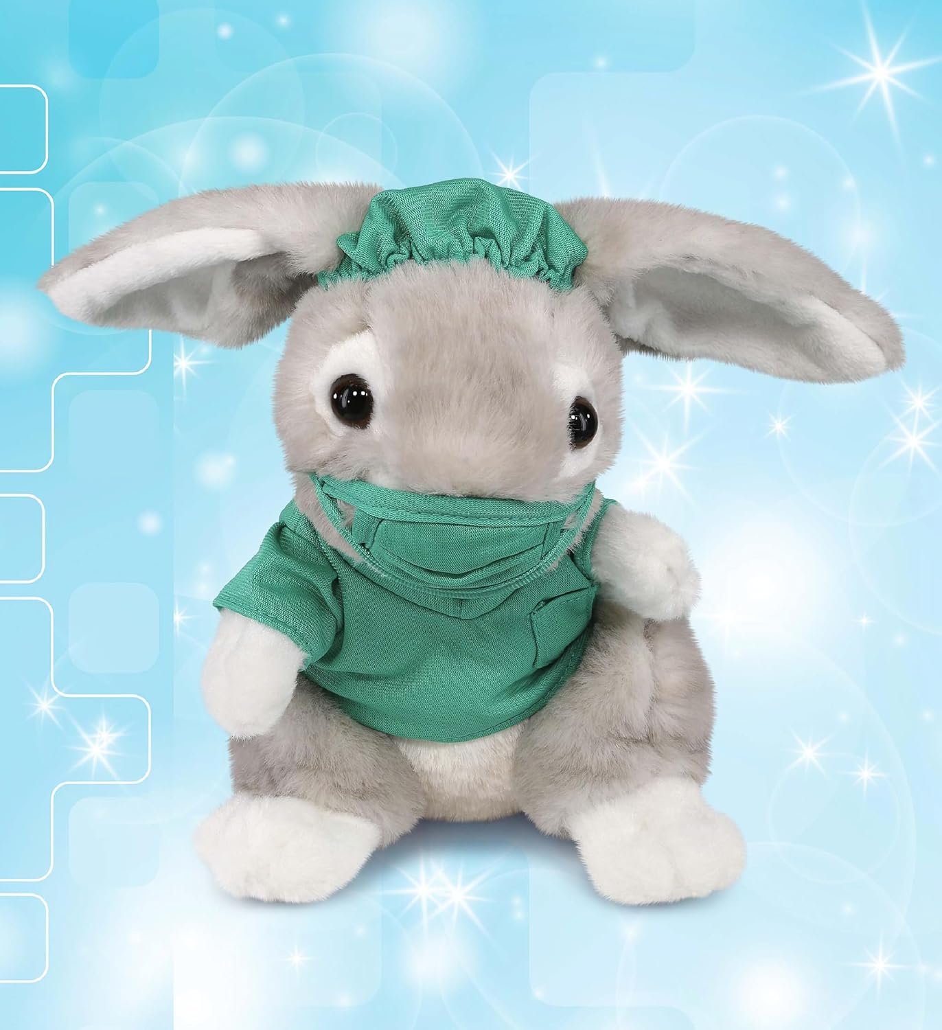 DolliBu Grey Rabbit Doctor Plush Toy - Super Soft Rabbit Doctor Stuffed Animal Dress Up with Cute Uniform and Cap Outfit - Gift for Doctor, Nurse, Surgeon, Dentist - 6.5 Inch - Image 5