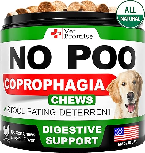 No Poo Chews para perros Disuasorio de la alimentación de las heces de coprofagia para perros Evita que el perro coma caca Deja de comer caca