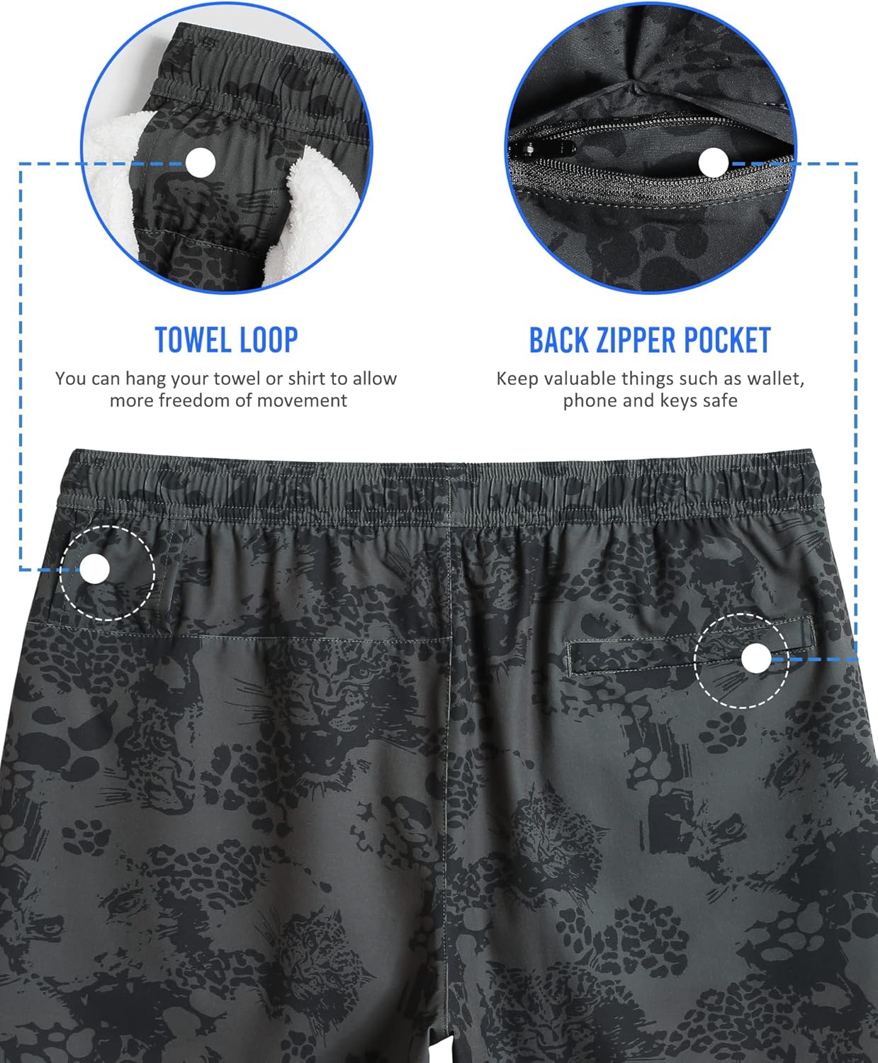 maamgic Mens 5" Gym Running Shorts for Men 2 in 1 Quick Dry Workout Athletic Shorts - Image 5